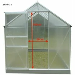 Habrita Serre Jardin Aluminium - Avec 1 Fenêtre / 2,39 M2 -France Serre de jardin Soldes 2022 2391801 3