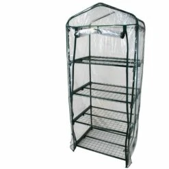 Serre De Jardin 4 étagères 69 X 49 X 160 Cm Transparente En Plastique PVC - Linxor - Transparent