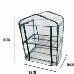 Serre De Jardin 2 étagères 69 X 49 X 90 Cm Transparente En Plastique PVC - Linxor - Transparent -France Serre de jardin Soldes 2022 24233514 2