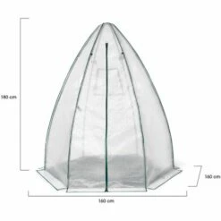 IDMARKET Serre D'hivernage Dôme 160 X 160 X 180 CM -France Serre de jardin Soldes 2022 24722032 5