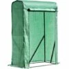 Outsunny Serre De Jardin Serre à Tomates Anti-UV Dim. 100L X 50l X 150H Cm Porte Zipée Déroulante Acier PE Vert - Vert -France Serre de jardin Soldes 2022 25007377 1