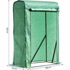 Outsunny Serre De Jardin Serre à Tomates Anti-UV Dim. 100L X 50l X 150H Cm Porte Zipée Déroulante Acier PE Vert - Vert 9 Outsunny Serre De Jardin Serre à Tomates Anti-UV Dim. 100L X 50l X 150H Cm Porte Zipée Déroulante Acier PE Vert - Vert -France Serre de jardin Soldes 2022 25007377 3
