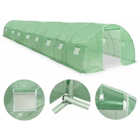 Hommoo Serre Avec Fondation En Acier 36 M² 1200x300x200 Cm HDV29668 4 Hommoo Serre Avec Fondation En Acier 36 M² 1200x300x200 Cm HDV29668 – Image 2