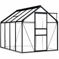 ASUPERMALL Serre Avec Cadre De Base Anthracite Aluminium 4,75 M²