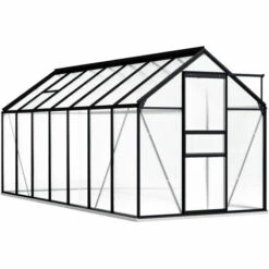 ASUPERMALL Serre Avec Cadre De Base Anthracite Aluminium 8,17 M²