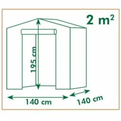 TRUE DEAL Nature Serre Tunnel 140x140x195 Cm -France Serre de jardin Soldes 2022 26309059 4