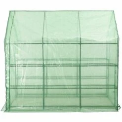 TRUE DEAL Serre De Plain-pied Avec 12 étagères Acier 143x214x196 Cm -France Serre de jardin Soldes 2022 26662690 4