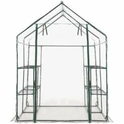 TRUE DEAL Serre Avec 8 étagères 143x143x195 Cm -France Serre de jardin Soldes 2022 26662691 4