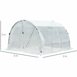 Outsunny Serre De Jardin Tunnel Surface Sol 9 M² 3L X 3l X 2H M Châssis Tubulaire Renforcé 25 Mm Double Porte Avec Poignées Blanc - Blanc 9 Outsunny Serre De Jardin Tunnel Surface Sol 9 M² 3L X 3l X 2H M Châssis Tubulaire Renforcé 25 Mm Double Porte Avec Poignées Blanc - Blanc -France Serre de jardin Soldes 2022 27361179 3