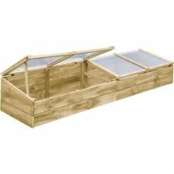 TRUE DEAL Serre Bois De Pin Imprégné 200x50x35 Cm -France Serre de jardin Soldes 2022 27802581 4