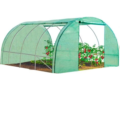 IDMARKET Serre Tunnel De Jardin 4 Saisons 12 M² Verte Gamme Maraîchère ZEBRA 4x3M - Vert 4 IDMARKET Serre Tunnel De Jardin 4 Saisons 12 M² Verte Gamme Maraîchère ZEBRA 4x3M - Vert – Image 2