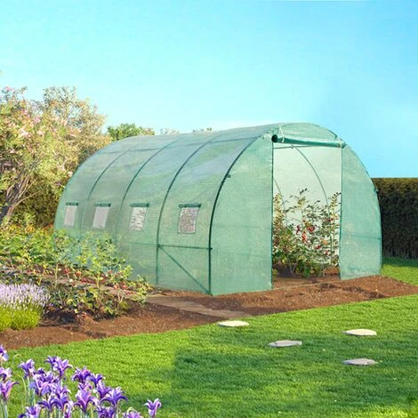 IDMARKET Serre Tunnel De Jardin 4 Saisons 12 M² Verte Gamme Maraîchère ZEBRA 4x3M - Vert 7 IDMARKET Serre Tunnel De Jardin 4 Saisons 12 M² Verte Gamme Maraîchère ZEBRA 4x3M - Vert – Image 5