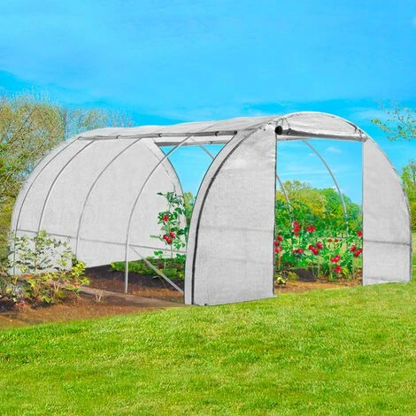 IDMARKET Serre Tunnel De Jardin 4 Saisons 12m² Blanche Gamme Maraîchère ZEBRA 4x3M - Blanc 3 IDMARKET Serre Tunnel De Jardin 4 Saisons 12m² Blanche Gamme Maraîchère ZEBRA 4x3M - Blanc