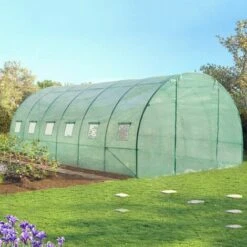 IDMARKET Serre Tunnel De Jardin 18m² Verte Gamme Maraîchère CRIMÉE 6x3M - Vert -France Serre de jardin Soldes 2022 281458 3
