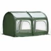 Outsunny Serre Pop-up - Serre De Jardin Pop-up - 4 Portes Zippées Enroulables - Dim. 2,5L X 1,25l X 1,35H M - Sac Transport Inclus - PVC Vert - Vert -France Serre de jardin Soldes 2022 28185961 1