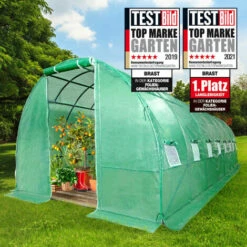 Serre De Jardin Tunnel 24m² (3x8), Extrêment Stable, Croissance Optimale Des Plants, Aération Optimale, Montage Rapide - Serre De Jardin 24 M² De BRAST
