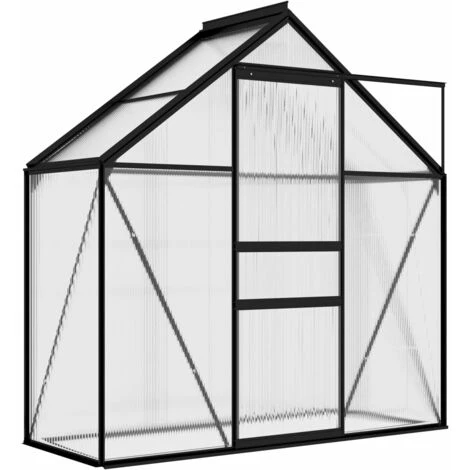 VidaXL Serre Anthracite Aluminium 1,33 M² - Anthracite 4 VidaXL Serre Anthracite Aluminium 1,33 M² - Anthracite – Image 2