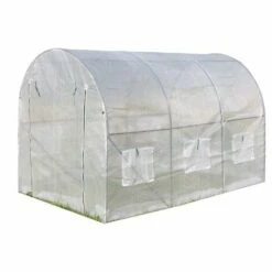 ESTEXO Serre 3x2x2m Tunnel à Film Plastique Toit Arqué Serre En Aluminium