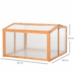 Outsunny Mini Serre De Jardin Serre à Tomates Dim. 90L X 80l X 58H Cm Toits Ouvrables Panneaux De Polycarbonate Bois Sapin Pré-huilé -France Serre de jardin Soldes 2022 30016500 3