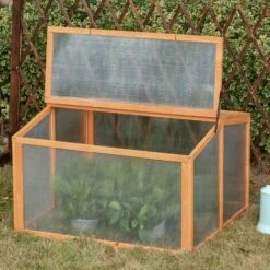 Outsunny Mini Serre De Jardin Serre à Tomates Dim. 90L X 80l X 58H Cm Toits Ouvrables Panneaux De Polycarbonate Bois Sapin Pré-huilé -France Serre de jardin Soldes 2022 30016500 4