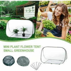 MALLOMNE Mini Serre Pop-up Plante Hivernale Tente De Protection Hivernale Serre 90x52x62cm