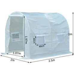 Outsunny Serre De Jardin Tunnel Surface Sol 5 M² 2,5L X 2l X 2H M Châssis Tubulaire Renforcé 18 Mm 4 Fenêtres Blanc 9 Outsunny Serre De Jardin Tunnel Surface Sol 5 M² 2,5L X 2l X 2H M Châssis Tubulaire Renforcé 18 Mm 4 Fenêtres Blanc -France Serre de jardin Soldes 2022 3023953 3