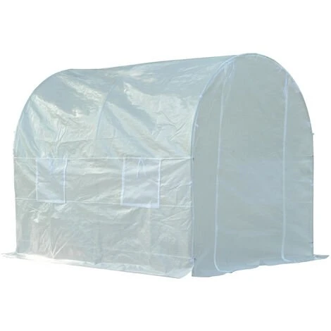 Outsunny Serre De Jardin Tunnel Surface Sol 5 M² 2,5L X 2l X 2H M Châssis Tubulaire Renforcé 18 Mm 4 Fenêtres Blanc 7 Outsunny Serre De Jardin Tunnel Surface Sol 5 M² 2,5L X 2l X 2H M Châssis Tubulaire Renforcé 18 Mm 4 Fenêtres Blanc – Image 5