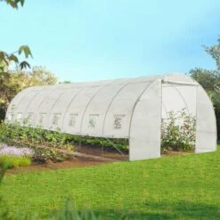 IDMARKET Serre Tunnel De Jardin 4 Saisons 24M² Blanche Gamme Maraîchère DES ANDES 8x3M - Blanc -France Serre de jardin Soldes 2022 30320790 3