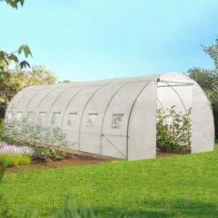 IDMARKET Serre Tunnel De Jardin 4 Saisons 24M² Blanche Gamme Maraîchère DES ANDES 8x3M - Blanc -France Serre de jardin Soldes 2022 30320790 5