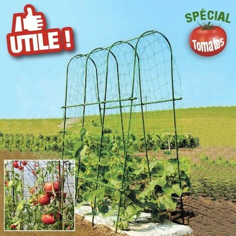 OUTIROR Serre à Tomates Avec Arceaux Et Filet De Protection - Longueur 1,80 Mètres 3 OUTIROR Serre à Tomates Avec Arceaux Et Filet De Protection - Longueur 1,80 Mètres
