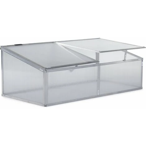 HABITAT ET JARDIN Mini Serre En Polycarbonate 108 X 56 X 40 Cm - Aluminium. 4 HABITAT ET JARDIN Mini Serre En Polycarbonate 108 X 56 X 40 Cm - Aluminium. – Image 2