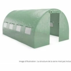 EUROSPEN Bâche Armée Pour Serre De Jardin Tunnel 12m2 Green Roof
