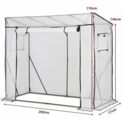 SEKEY Serre De Jardin Imperméable Et Anti-UPF 200 L X 77 L X 146/170 H Cm -France Serre de jardin Soldes 2022 31590397 2