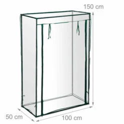 Relaxdays Serre De Jardin Tomate, Balcon, Protection, Bâche, HLP 150x100x50 Cm, Acier, PVC, Transparent -France Serre de jardin Soldes 2022 31788997 5