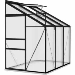 VidaXL Serre Anthracite Aluminium 3,97 M³ - Anthracite -France Serre de jardin Soldes 2022 32109804 3