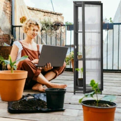 Relaxdays Serre Bois Balcon, Bois & Plastique, HLP: 120x36x36 Cm, Porte & Toit Ouvrable, Culture Plantes, Semis, Noir 9 Relaxdays Serre Bois Balcon, Bois & Plastique, HLP: 120x36x36 Cm, Porte & Toit Ouvrable, Culture Plantes, Semis, Noir -France Serre de jardin Soldes 2022 32712876 3