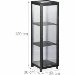 Relaxdays Serre Bois Balcon, Bois & Plastique, HLP: 120x36x36 Cm, Porte & Toit Ouvrable, Culture Plantes, Semis, Noir 11 Relaxdays Serre Bois Balcon, Bois & Plastique, HLP: 120x36x36 Cm, Porte & Toit Ouvrable, Culture Plantes, Semis, Noir -France Serre de jardin Soldes 2022 32712876 5