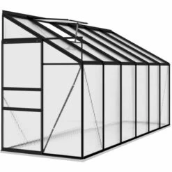 ASUPERMALL Serre Anthracite Aluminium 7,77 M³ -France Serre de jardin Soldes 2022 32956408 3