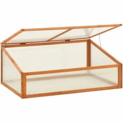 ASUPERMALL Serre 100x65x40 Cm Bois De Sapin -France Serre de jardin Soldes 2022 32956606 4