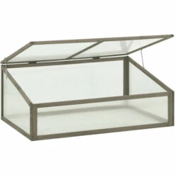 ASUPERMALL Serre 100x65x40 Cm Bois De Sapin -France Serre de jardin Soldes 2022 32956613 4