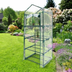 Relaxdays Serre De Jardin Balcon Terrasse Transportable Mobile 2-3 Ou 4 Étagères Portes -France Serre de jardin Soldes 2022 33496308 3