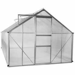 TERRE JARDIN Serre De Jardin Polycarbonate Et Aluminium 12m2 -France Serre de jardin Soldes 2022 3376123 3