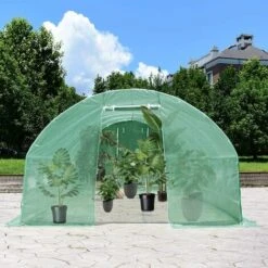 GOPLUS Serre De Jardin Tunnel 18 M2 Armature En Acier Robuste Et Tissu En PE Transparent Imperméable Avec 8 Fenêtres Porte à Glissière Pour Toutes Saisons(600 X 300 X 200 CM, Vert) 9 GOPLUS Serre De Jardin Tunnel 18 M2 Armature En Acier Robuste Et Tissu En PE Transparent Imperméable Avec 8 Fenêtres Porte à Glissière Pour Toutes Saisons(600 X 300 X 200 CM, Vert) -France Serre de jardin Soldes 2022 34761081 3
