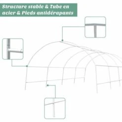 GOPLUS Serre De Jardin Tunnel 18 M2 Armature En Acier Robuste Et Tissu En PE Transparent Imperméable Avec 8 Fenêtres Porte à Glissière Pour Toutes Saisons(600 X 300 X 200 CM, Vert) 11 GOPLUS Serre De Jardin Tunnel 18 M2 Armature En Acier Robuste Et Tissu En PE Transparent Imperméable Avec 8 Fenêtres Porte à Glissière Pour Toutes Saisons(600 X 300 X 200 CM, Vert) -France Serre de jardin Soldes 2022 34761081 5