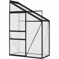 ASUPERMALL Serre Anthracite Aluminium 1,38 M³ -France Serre de jardin Soldes 2022 35499727 2