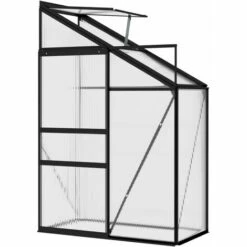 ASUPERMALL Serre Anthracite Aluminium 1,38 M³ -France Serre de jardin Soldes 2022 35499727 3