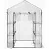 TIGA 186x120x190cm Serre De Jardin Portable Avec Couvercle D'étagère PVC Matériel Plantes Maison De Fleurs Tente Extérieure Maison étanche Résistant Au Froid -France Serre de jardin Soldes 2022 35625422 1