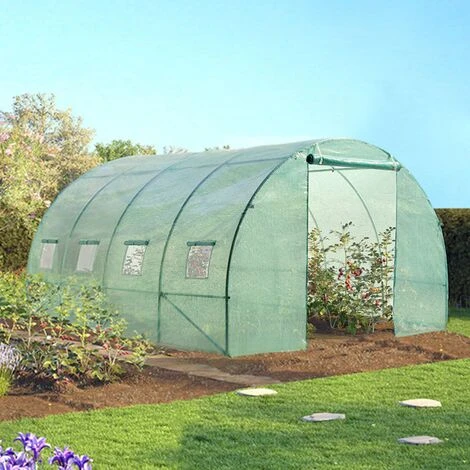 IDMARKET Serre Tunnel De Jardin 12 M² Verte Gamme Maraîchère ZEBRA 4x3M - Vert 3 IDMARKET Serre Tunnel De Jardin 12 M² Verte Gamme Maraîchère ZEBRA 4x3M - Vert