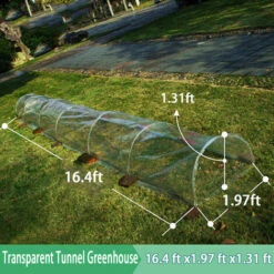 5M Long Tunnel Garden Greenhouse Réglable Grow Protéger Plantes Transparent PE Coxolo -France Serre de jardin Soldes 2022 36489168 4