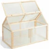 HELLOSHOP26 Mini Serre De Jardin 100x53x71cm Vitrages Transparents En Polycarbonate Plateau Supérieur Amovible - Transparent -France Serre de jardin Soldes 2022 37217590 1
